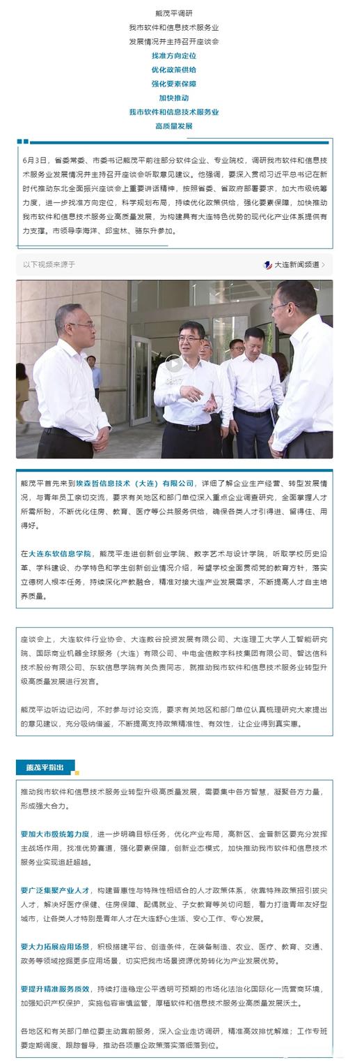 新時代六地遼寧杠杠滴 加快推動大連軟件和信息技術服務業高質量發展